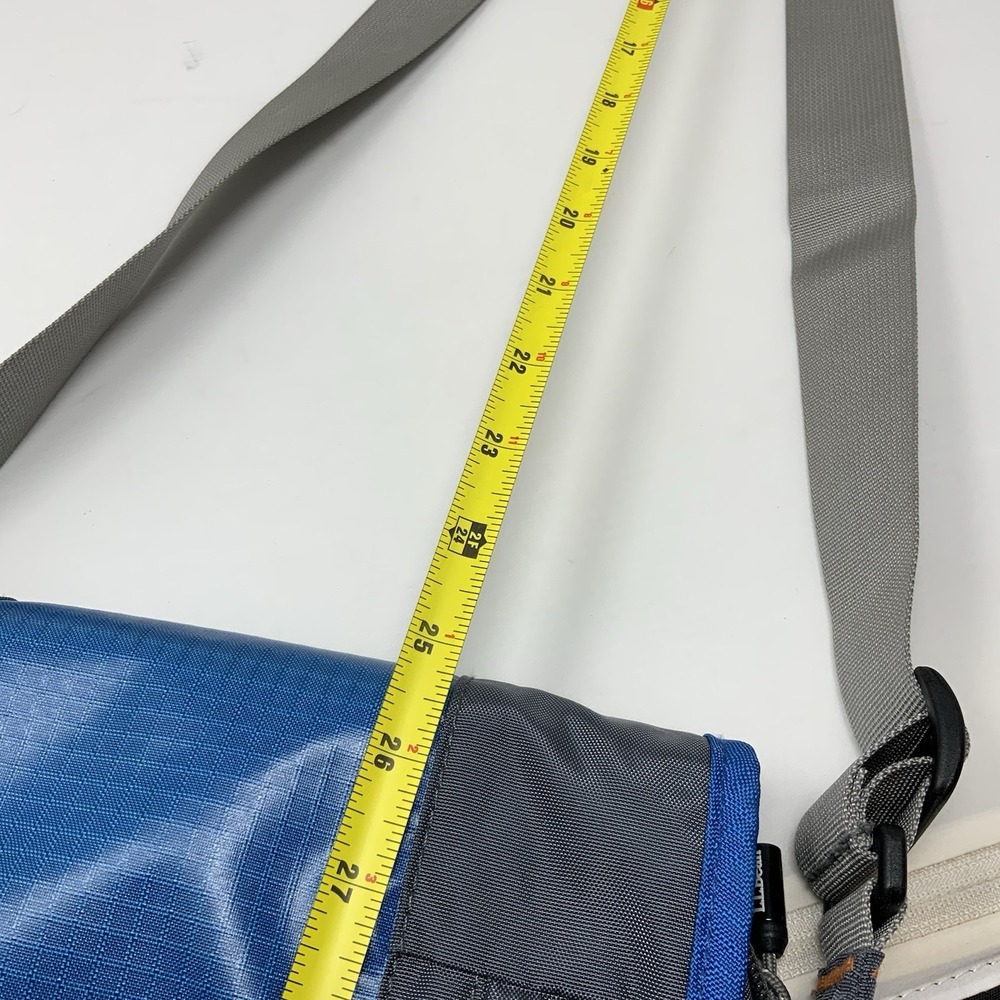 LL Bean Messenger‎ Crossbody Bag Tablet Field Rip Stop Travel Blue Gray Black - Picture 12 of 12